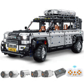 1:8 Land Rover Silver Off-Road MOC Building Blocks and Electric Engineering Toy, Remote Control (5268 Pcs) - BAV BRICK